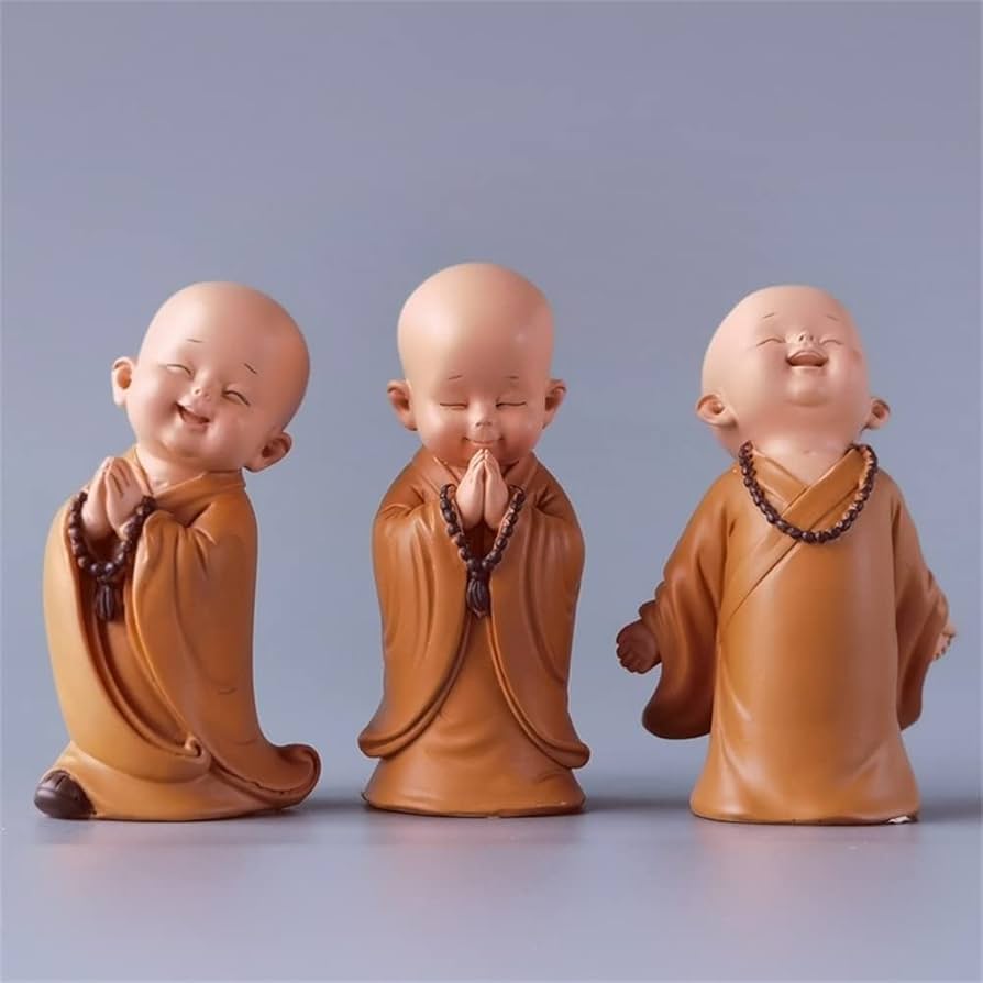 木彫りお坊様の置物 木彫りお坊様の置物